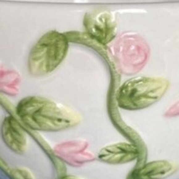 Vtg Style-Eyes by BAUM BROS MUG 3D Rose Garden and Ribbon 12 oz - Picture 13 of 13